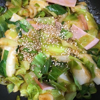 切り餅で！野菜たっぷりトッポギ風甘辛煮